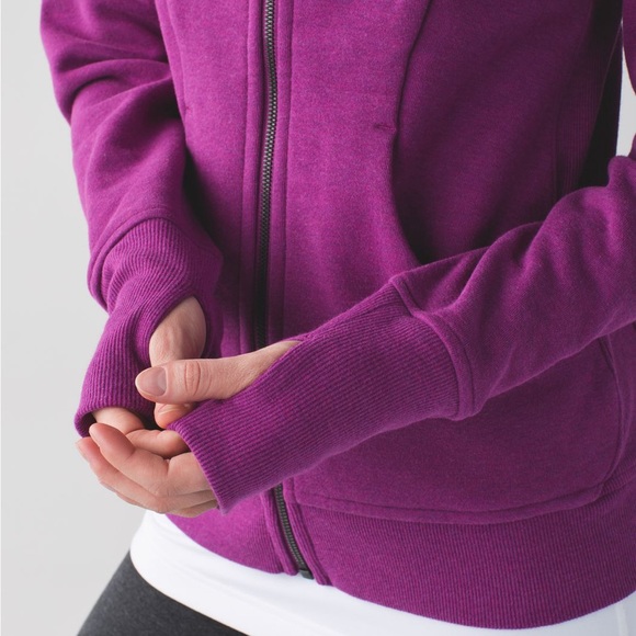 EUC Lululemon Scuba Full-Zip Fleece Hoodie III Bright Pink Special Edition Sz 6 - Picture 11 of 12